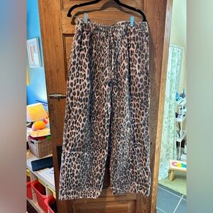 Leopard print Damson Madder drawstring pants. Never worn. UK 14 (US10)